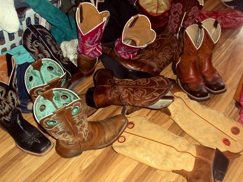 cowboy boots closet