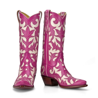 pink women's cowboy boots