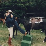 Ronald Reagan Helps Nancy Off Horse
